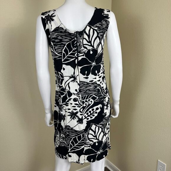 Vintage Jams World Women's Size L Monochromatic Floral Hawaiian Tank Mini Dress - Picture 10 of 13
